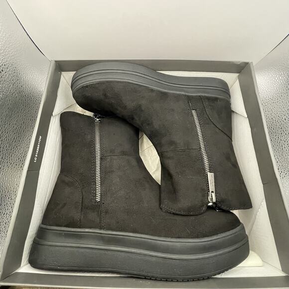 J/Slides NYC Black Suede Luxe Boot Shoes Women’s Size 9 - Picture 8 of 9